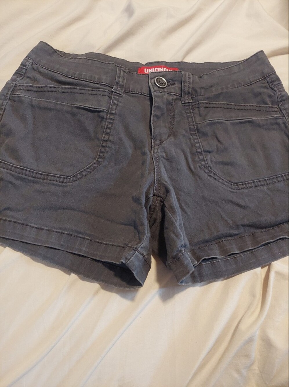Unionbay Low Rise Charcoal Grey Utility Pocket Shorts Size 3